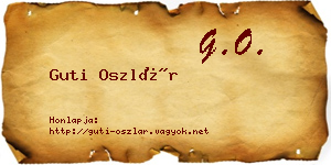 Guti Oszlár névjegykártya